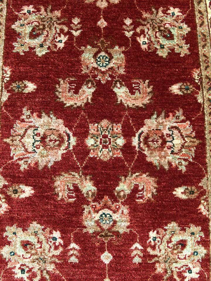 2' 9 x 8' 6 Hand Knotted Peshawar Ziegler Runner Rug