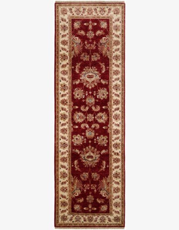 2' 9 x 8' 8 Hand Knotted Peshawar Ziegler Runner Rug