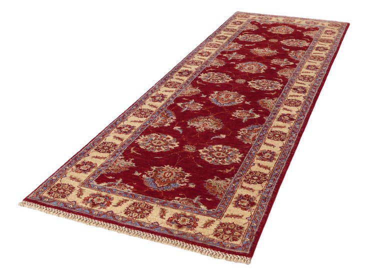Detail image of 2' 8 x 8' 8 Hand Knotted Peshawar Ziegler Runner Rug