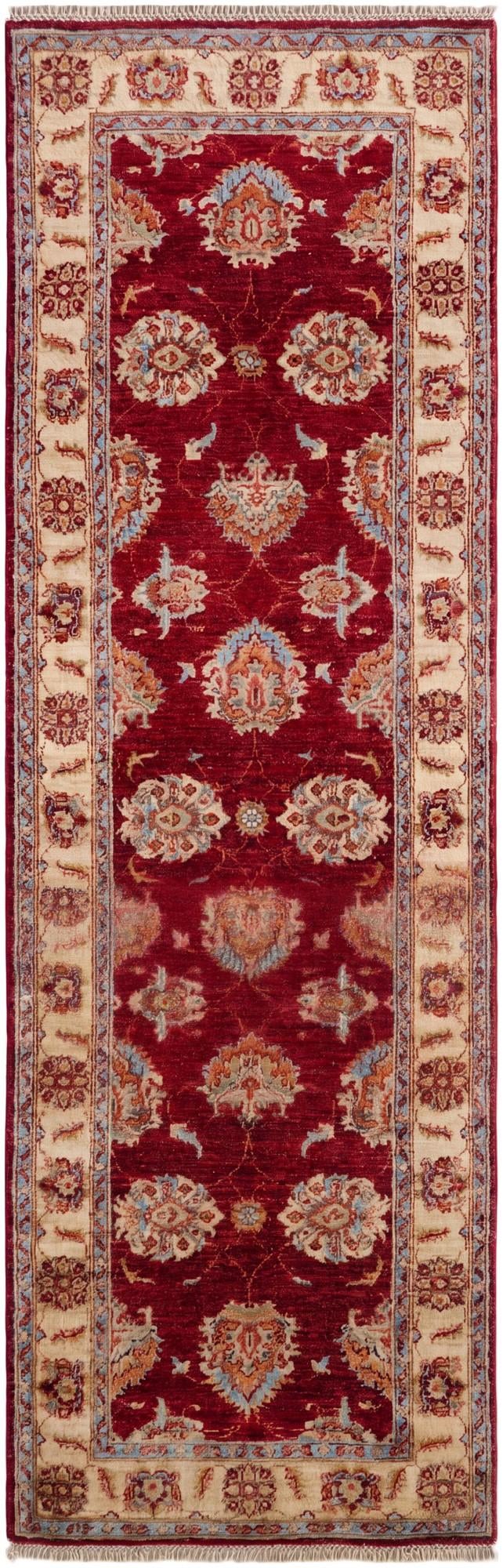 2' 8 x 8' 8 Hand Knotted Peshawar Ziegler Runner Rug