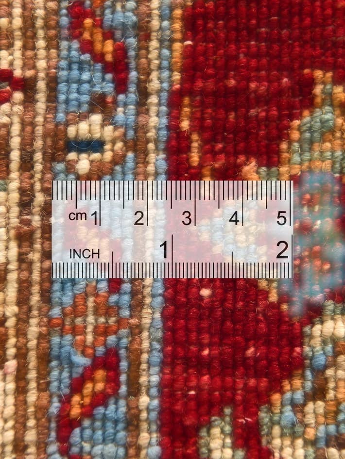 Detail image of 2' 7 x 8' 8 Hand Knotted Peshawar Ziegler Runner Rug