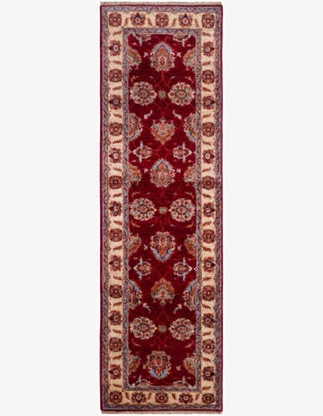 2' 7 x 8' 8 Hand Knotted Peshawar Ziegler Runner Rug