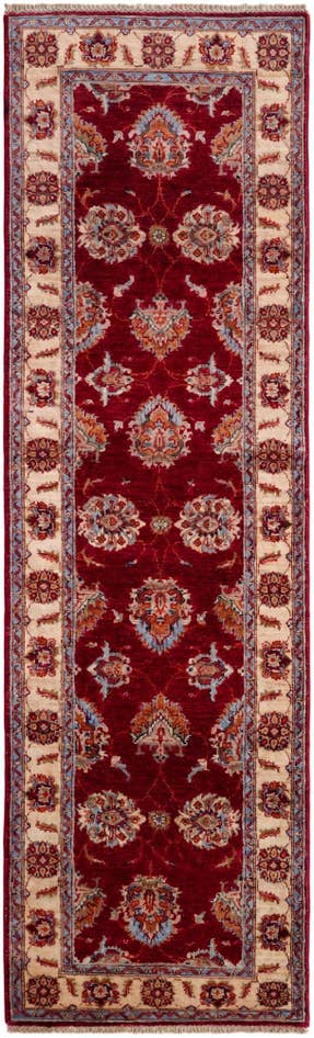 Detail image of 2' 7 x 8' 8 Hand Knotted Peshawar Ziegler Runner Rug