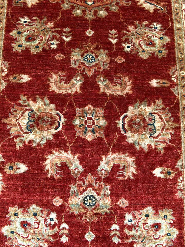 2' 9 x 9' 10 Hand Knotted Peshawar Ziegler Runner Rug