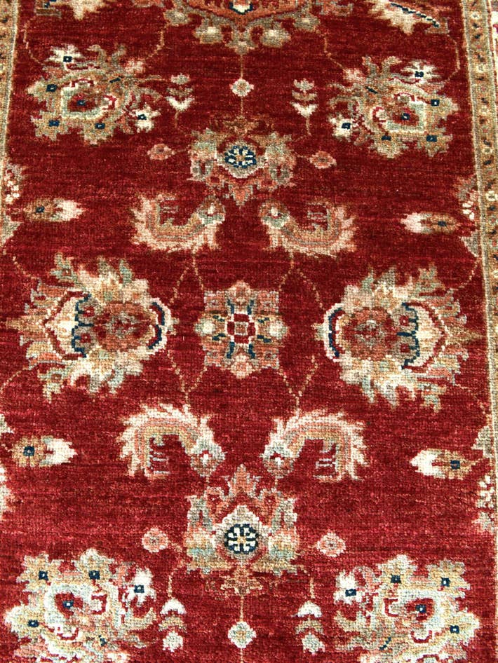 Detail image of 2' 9 x 9' 10 Hand Knotted Peshawar Ziegler Runner Rug