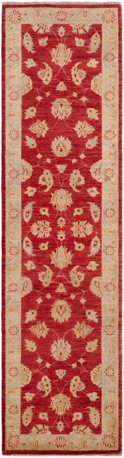 Detail image of 2' 7 x 9' 10 Hand Knotted Peshawar Ziegler Runner Rug