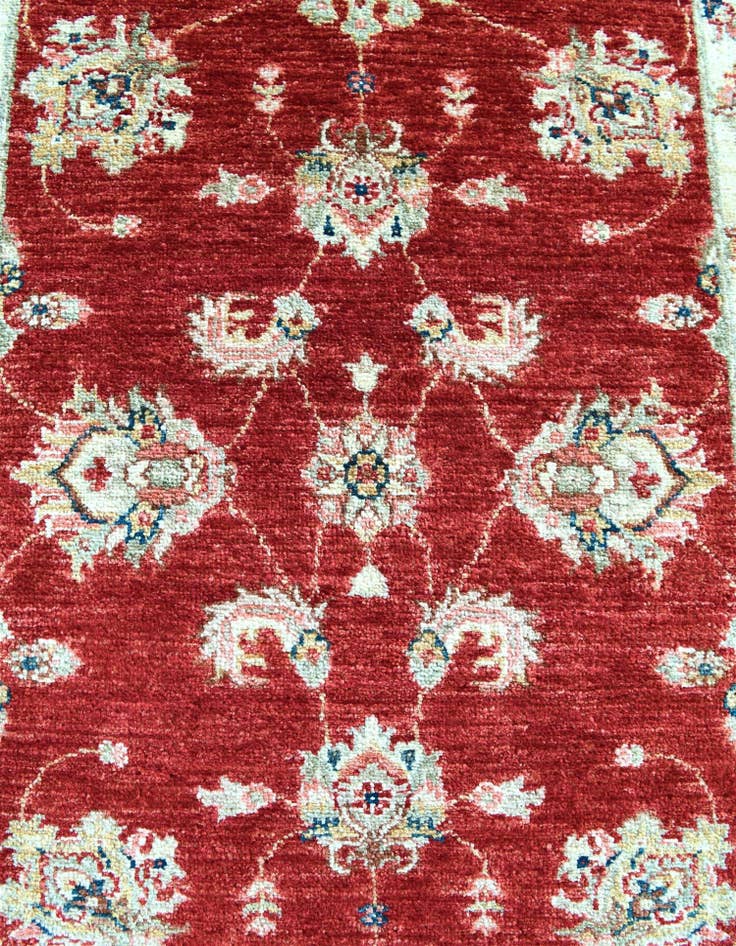 Detail image of 2' 8 x 8' 6 Hand Knotted Peshawar Ziegler Runner Rug
