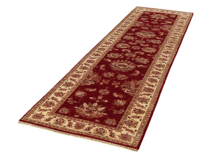 Detail image of 2' 8 x 9' 10 Hand Knotted Peshawar Ziegler Runner Rug