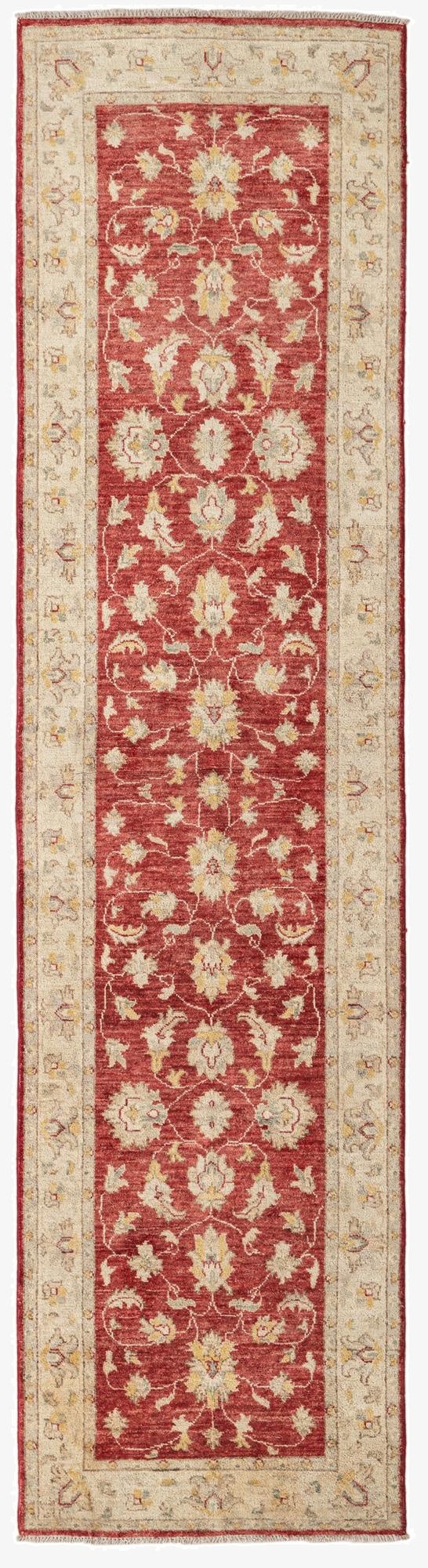 2' 6 x 10'  Hand Knotted Peshawar Ziegler Runner Rug