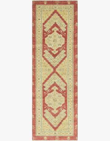 3' x 9' 7 Hand Knotted Peshawar Ziegler Runner Rug