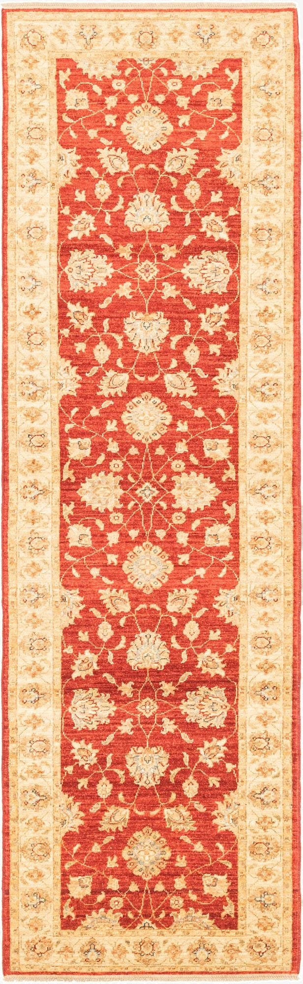2' 9 x 9' 11  Hand Knotted Peshawar Ziegler Runner Rug