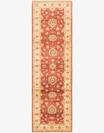 2' 9 x 9' 6 Hand Knotted Peshawar Ziegler Runner Rug