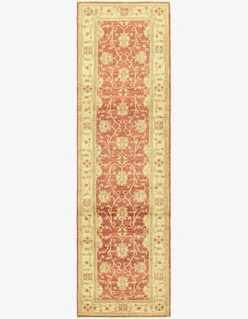 2' 9 x 9' 9 Hand Knotted Peshawar Ziegler Runner Rug