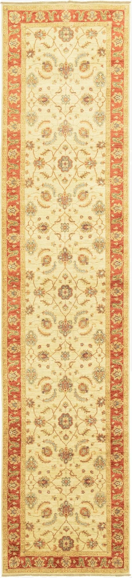 3' 10 x 17' 5  Hand Knotted Peshawar Ziegler Runner Rug