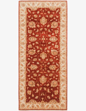 4' 1 x 9' 5 Hand Knotted Peshawar Ziegler Runner Rug