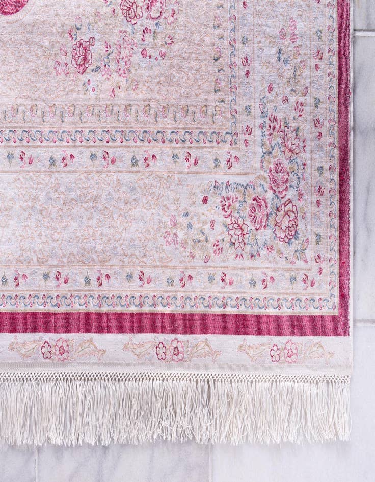Detail image of 2' 7 x 9' 10 Qom Bamboo Silk Runner Rug