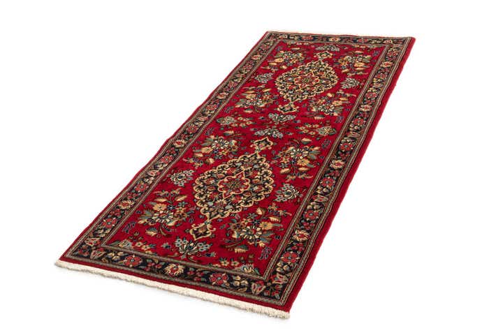2' 9 x 6' 7 Hand Knotted Qom Persian Runner Rug