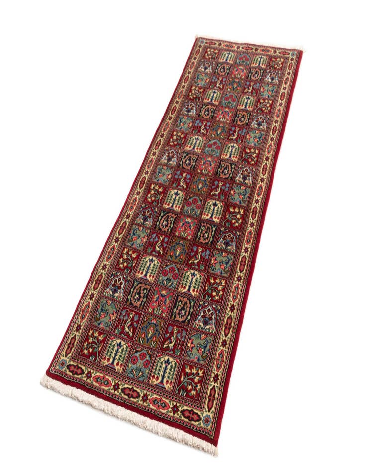 Detail image of 2' 6 x 6' 8  Hand Knotted Qom Persian Runner Rug