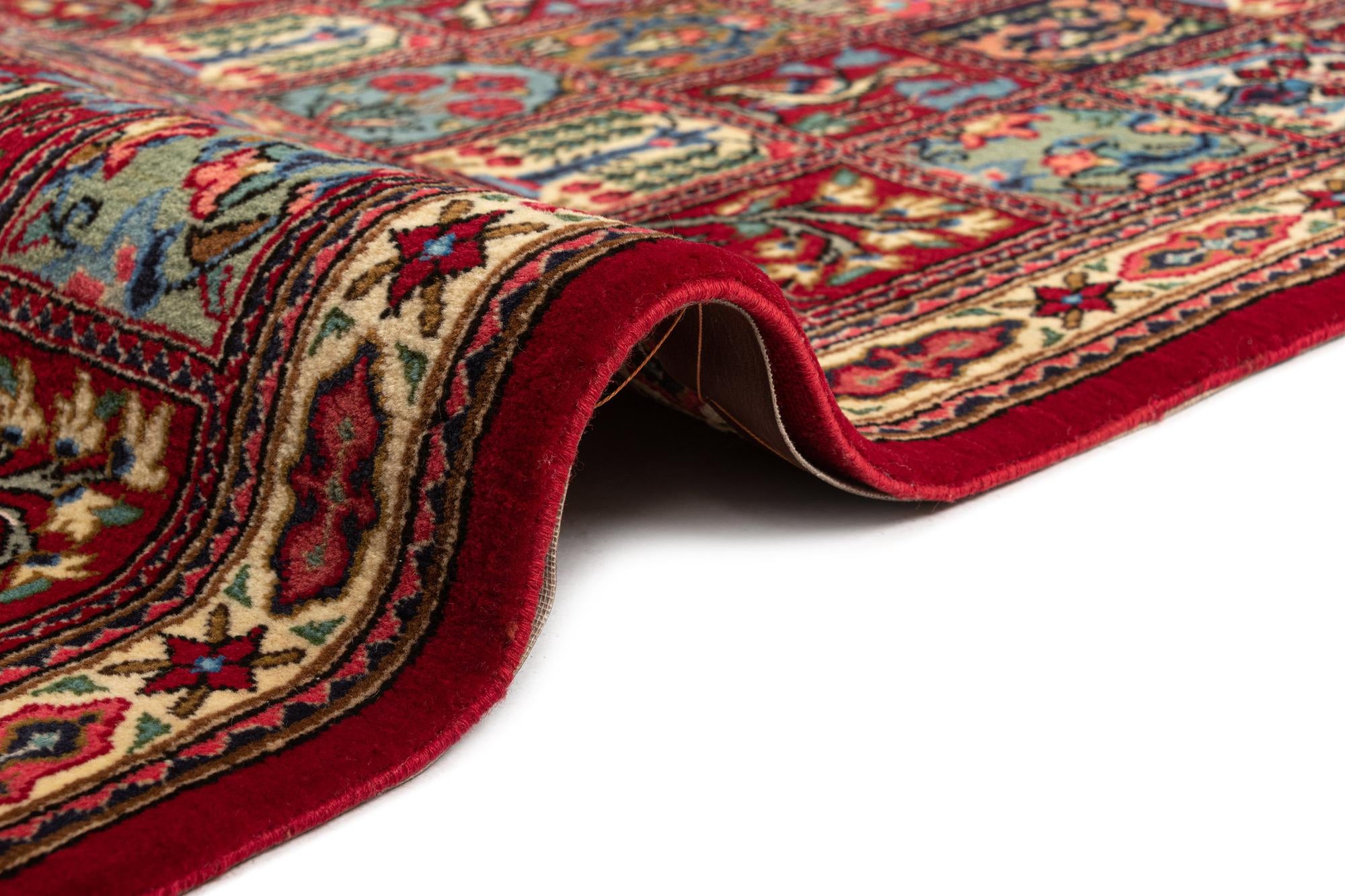 2' 6 x 6' 8 Hand Knotted Qom Persian Runner Rug