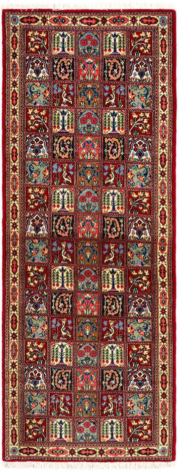 Detail image of 2' 6 x 6' 8 Hand Knotted Qom Persian Runner Rug