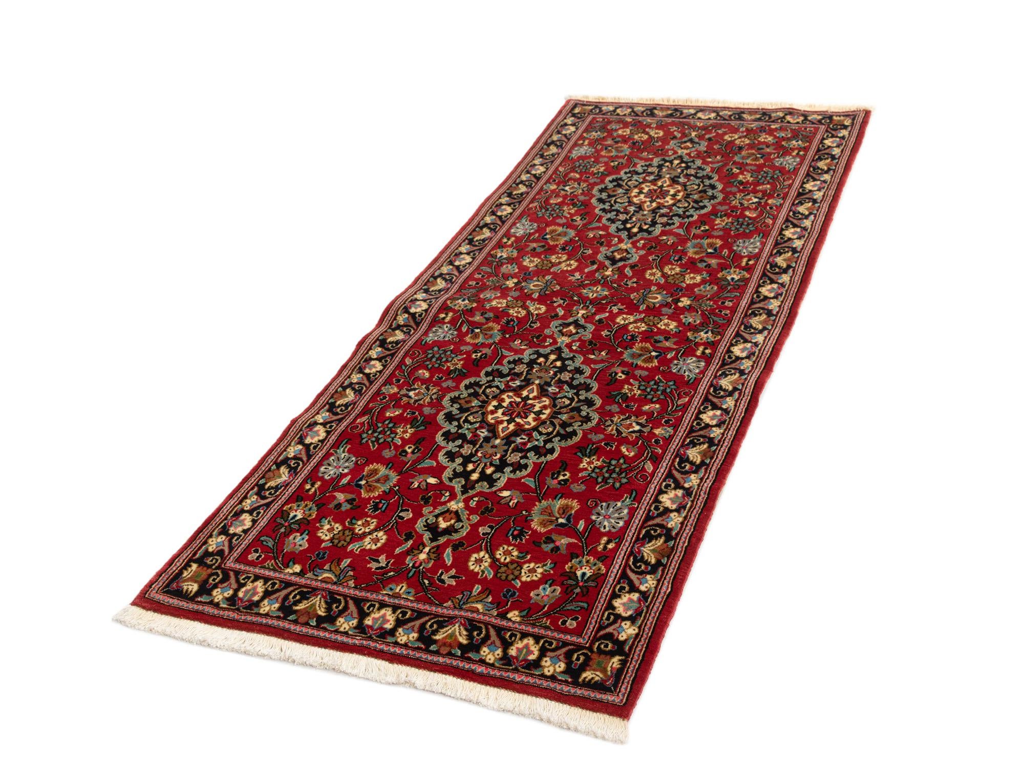 2' 7 x 6' 8 Hand Knotted Qom Persian Runner Rug