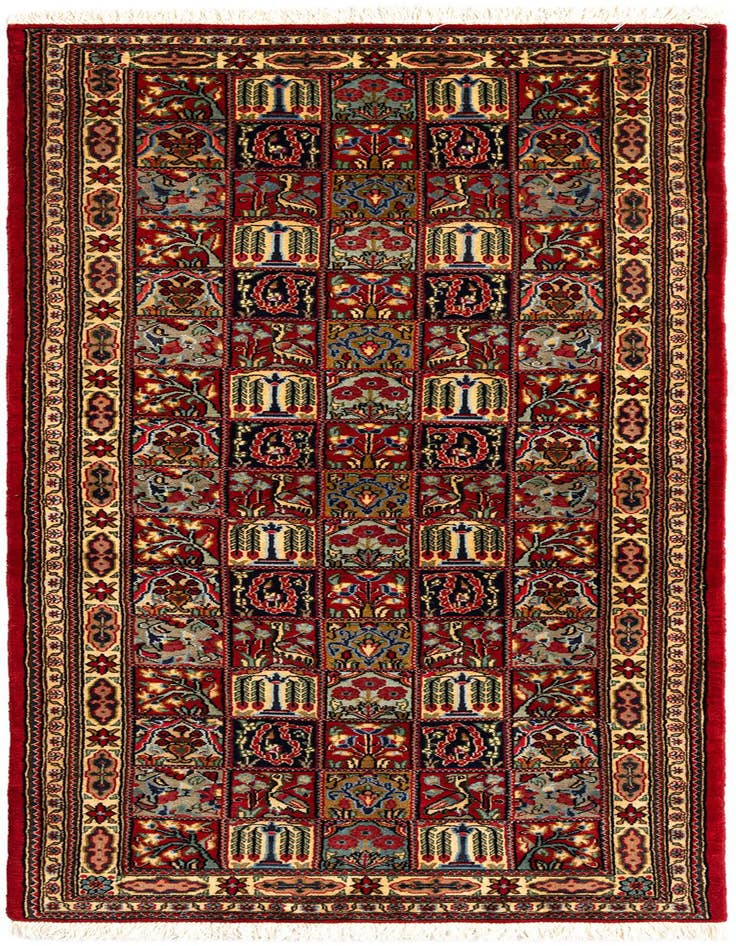 Detail image of 2' 7 x 6' 7 Hand Knotted Qom Persian Runner Rug