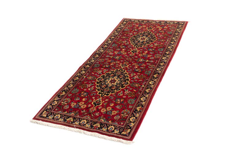 Detail image of 2' 7 x 6' 8 Hand Knotted Qom Persian Runner Rug