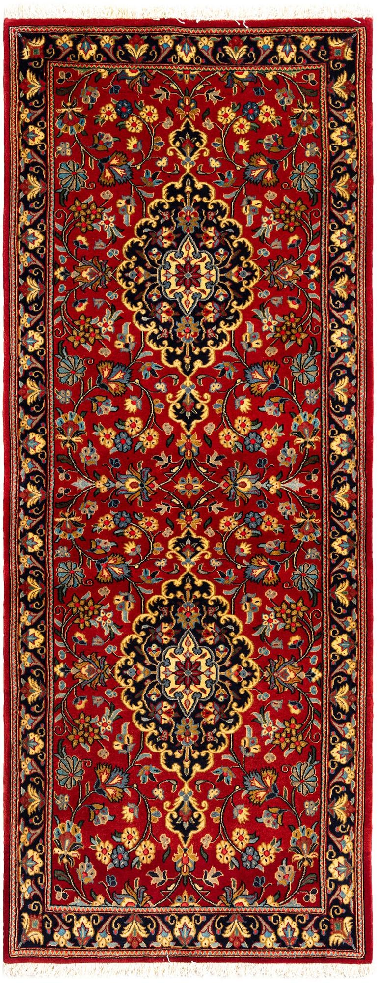 2' 7 x 6' 8 Hand Knotted Qom Persian Runner Rug