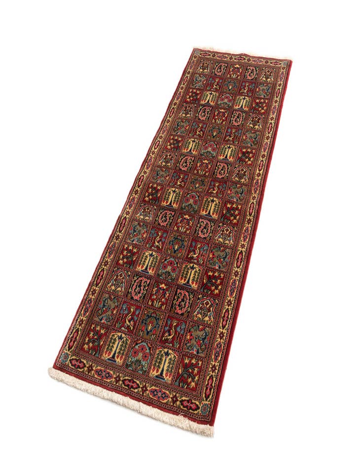 Detail image of 2' 6 x 6' 5  Hand Knotted Qom Persian Runner Rug