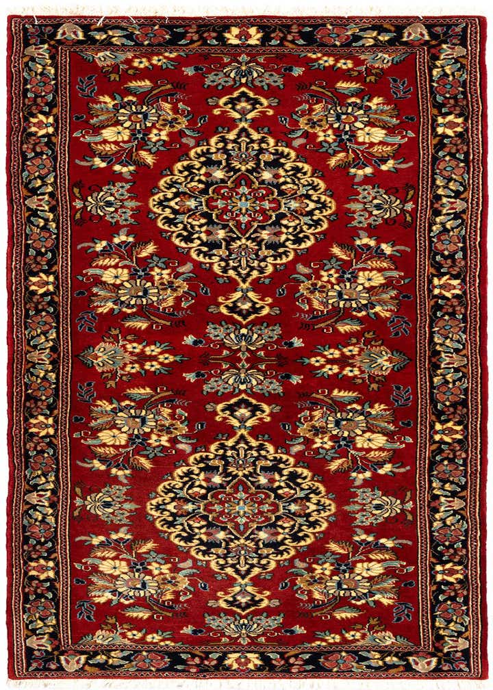 2' 7 x 6' 6 Hand Knotted Qom Persian Runner Rug
