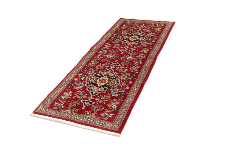 Detail image of 2' 5 x 6' 8 Hand Knotted Qom Persian Runner Rug