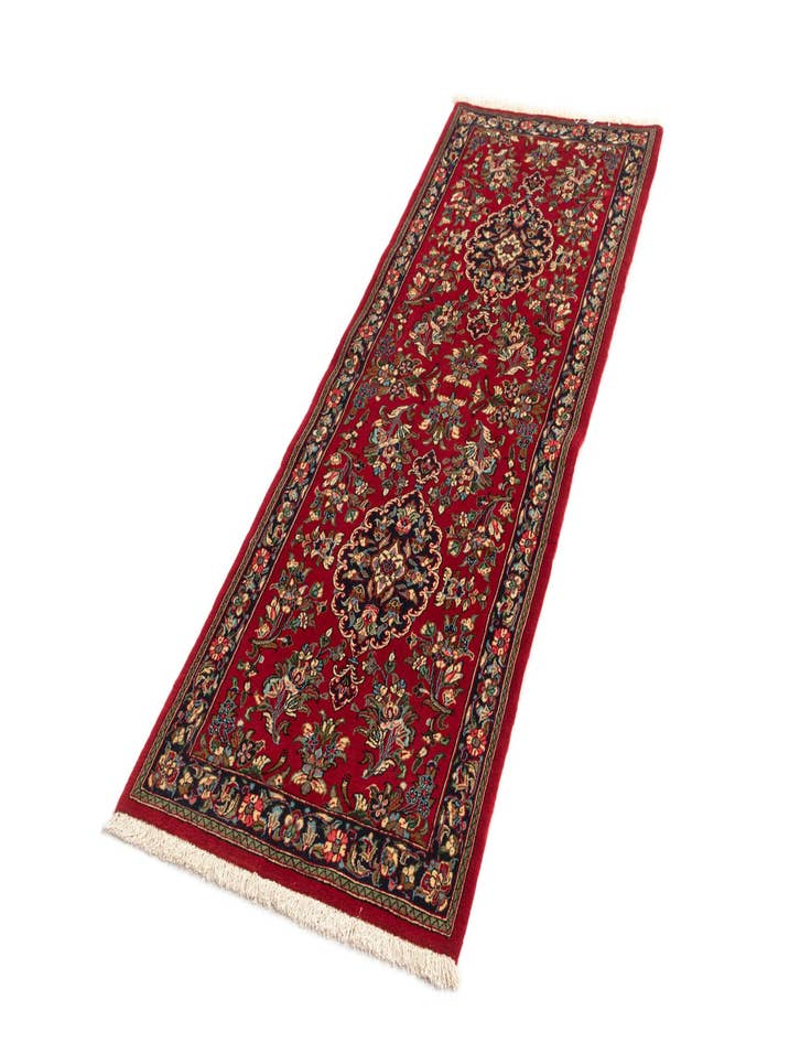 Detail image of 2' 4 x 6' 7  Hand Knotted Qom Persian Runner Rug