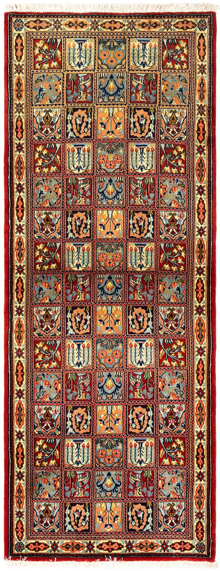 2' 6 x 6' 8 Hand Knotted Qom Persian Runner Rug