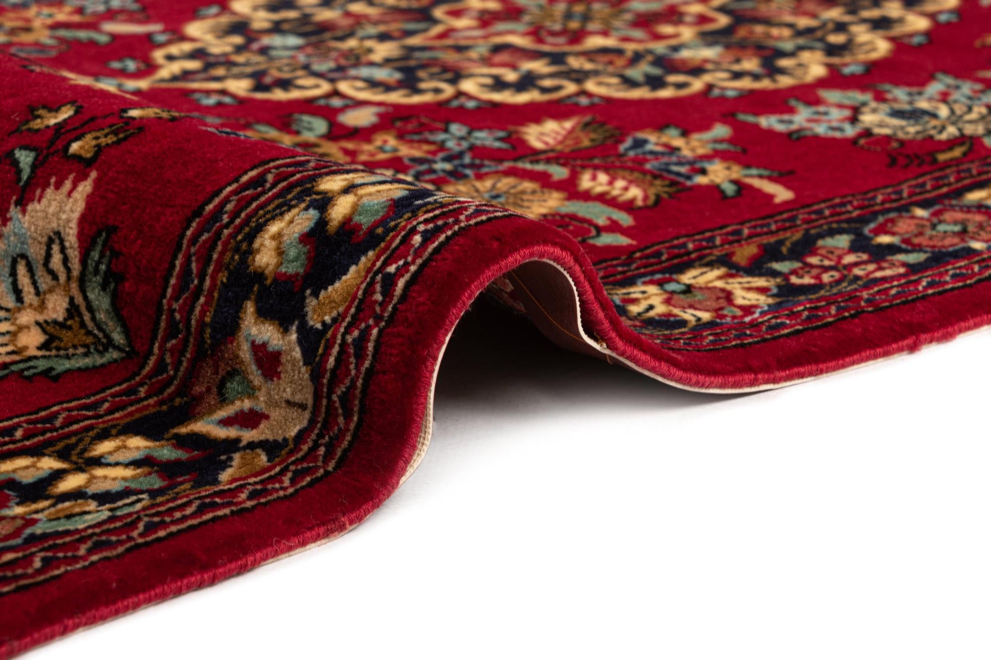 2' 7 x 7' 3 Hand Knotted Qom Persian Runner Rug