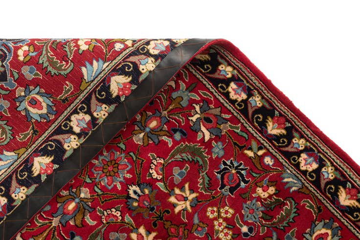 Detail image of 2' 7 x 6' 7 Hand Knotted Qom Persian Runner Rug