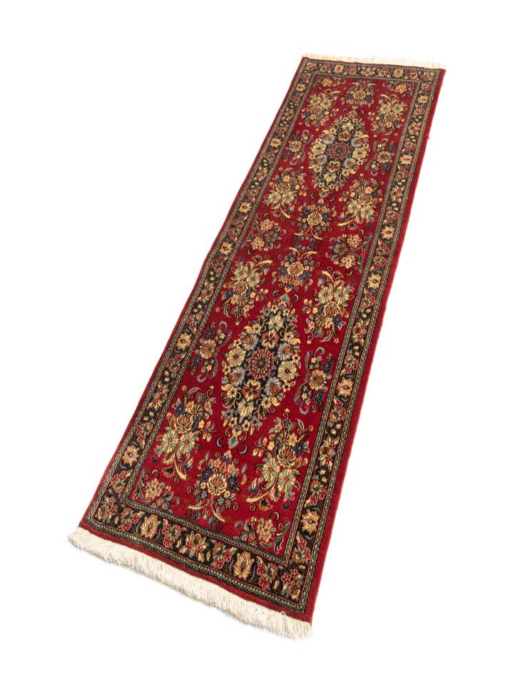 Detail image of 2' 6 x 6' 8  Hand Knotted Qom Persian Runner Rug