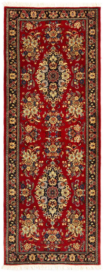 Detail image of 2' 6 x 6' 8 Hand Knotted Qom Persian Runner Rug