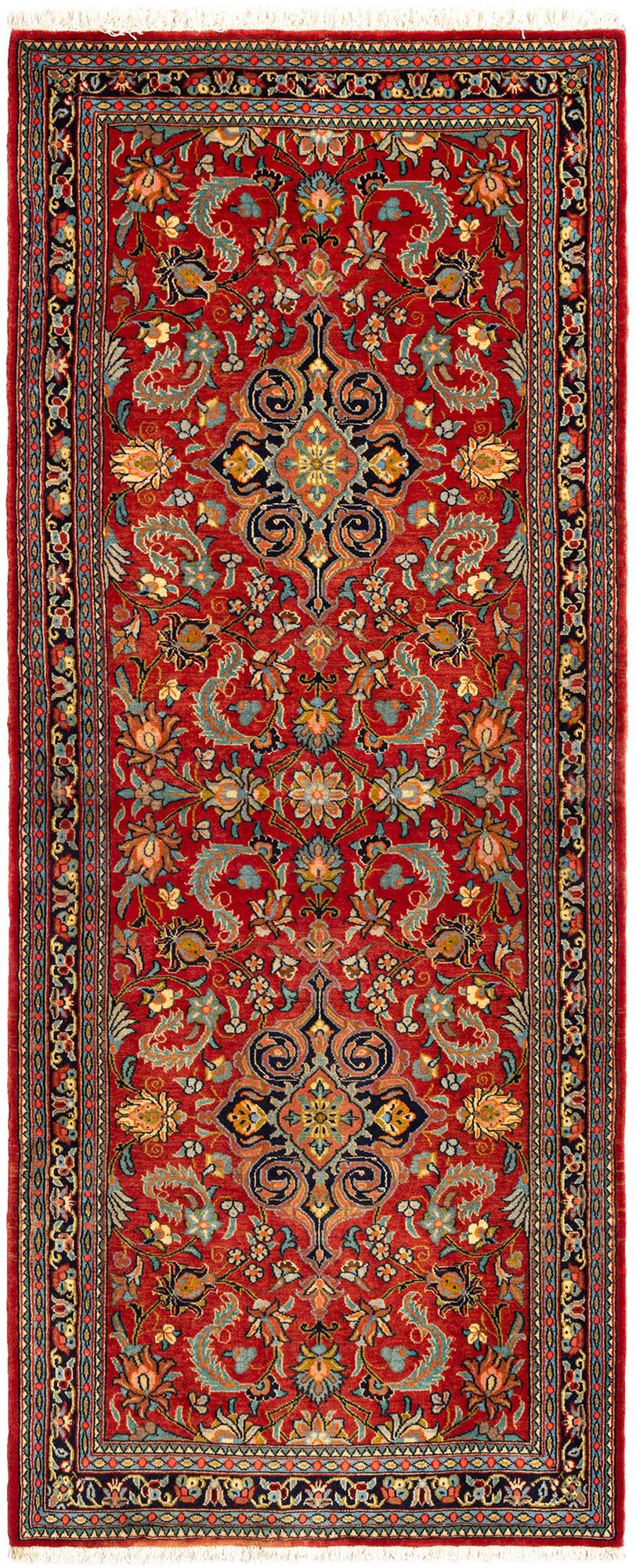 2' 7 x 6' 6 Hand Knotted Qom Persian Runner Rug