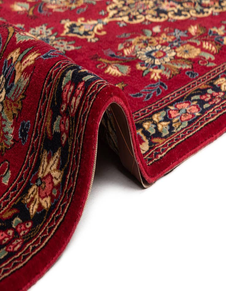 Detail image of 2' 7 x 7' 4  Hand Knotted Qom Persian Runner Rug