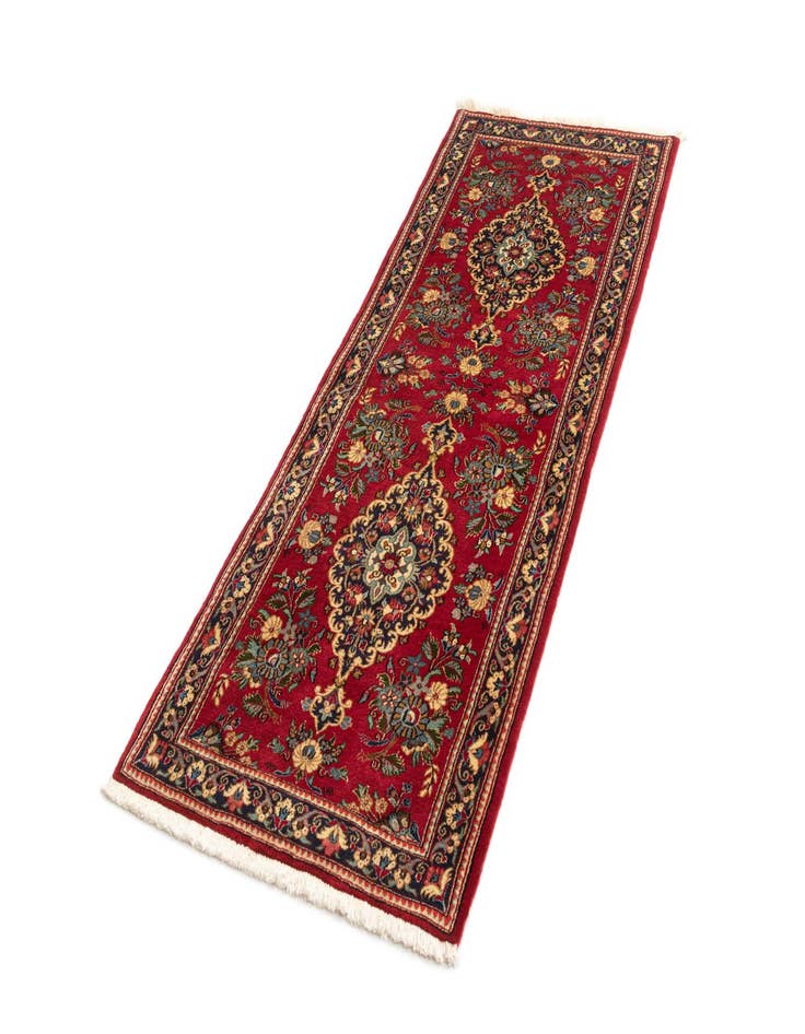 Detail image of 2' 6 x 6' 9  Hand Knotted Qom Persian Runner Rug