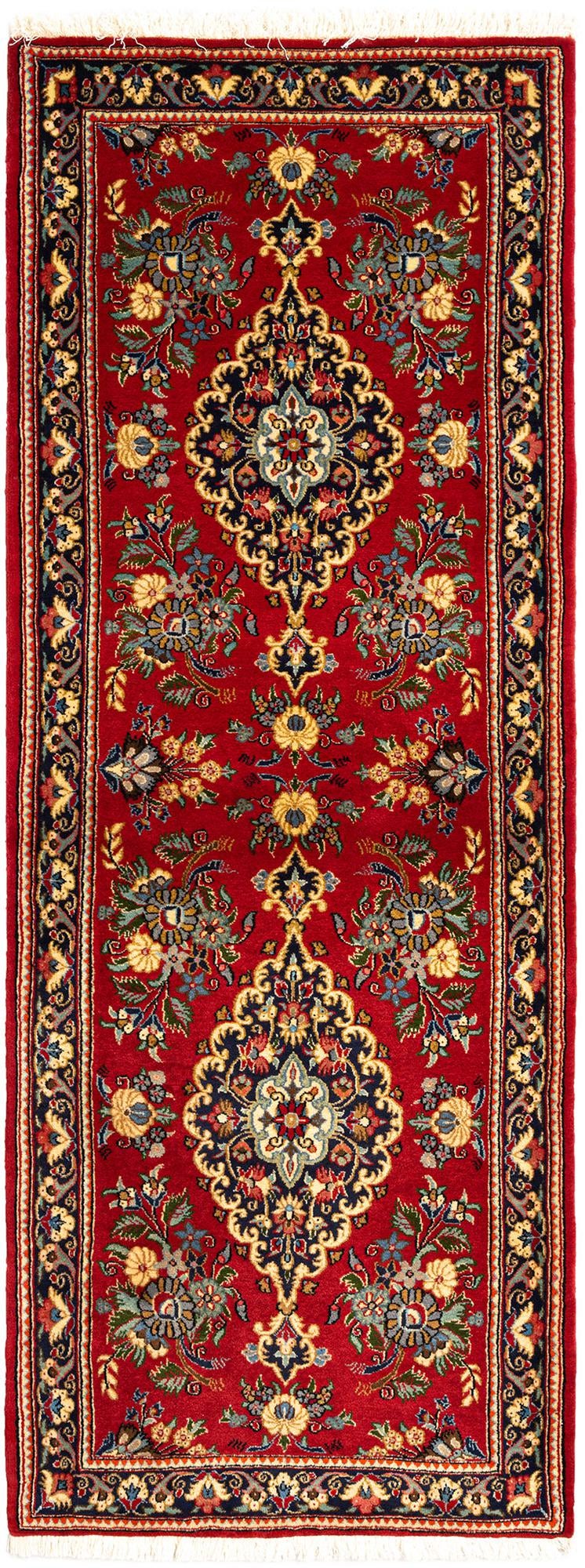 2' 6 x 6' 9 Hand Knotted Qom Persian Runner Rug
