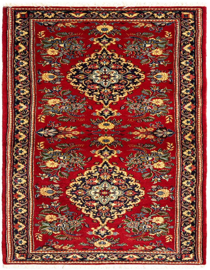 Detail image of 2' 6 x 6' 9 Hand Knotted Qom Persian Runner Rug