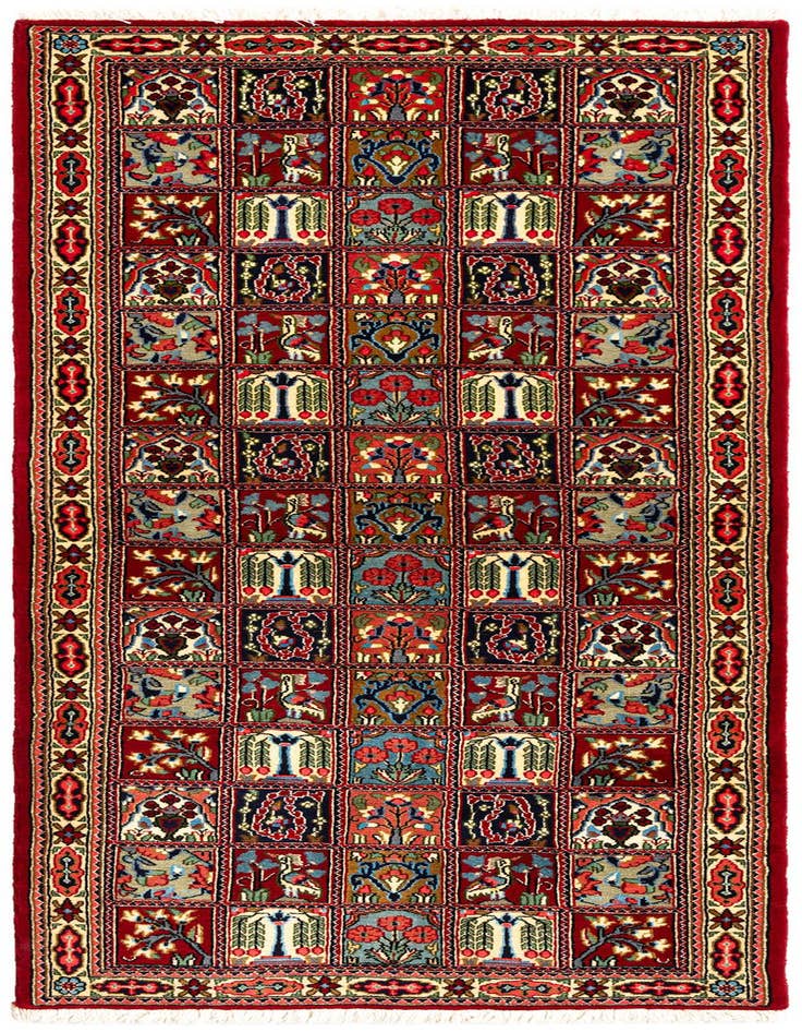 Detail image of 2' 7 x 6' 8 Hand Knotted Qom Persian Runner Rug