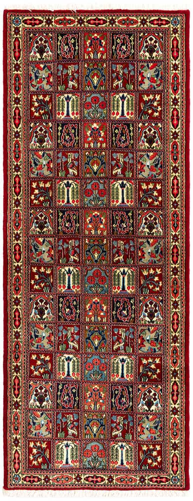 2' 7 x 6' 8 Hand Knotted Qom Persian Runner Rug