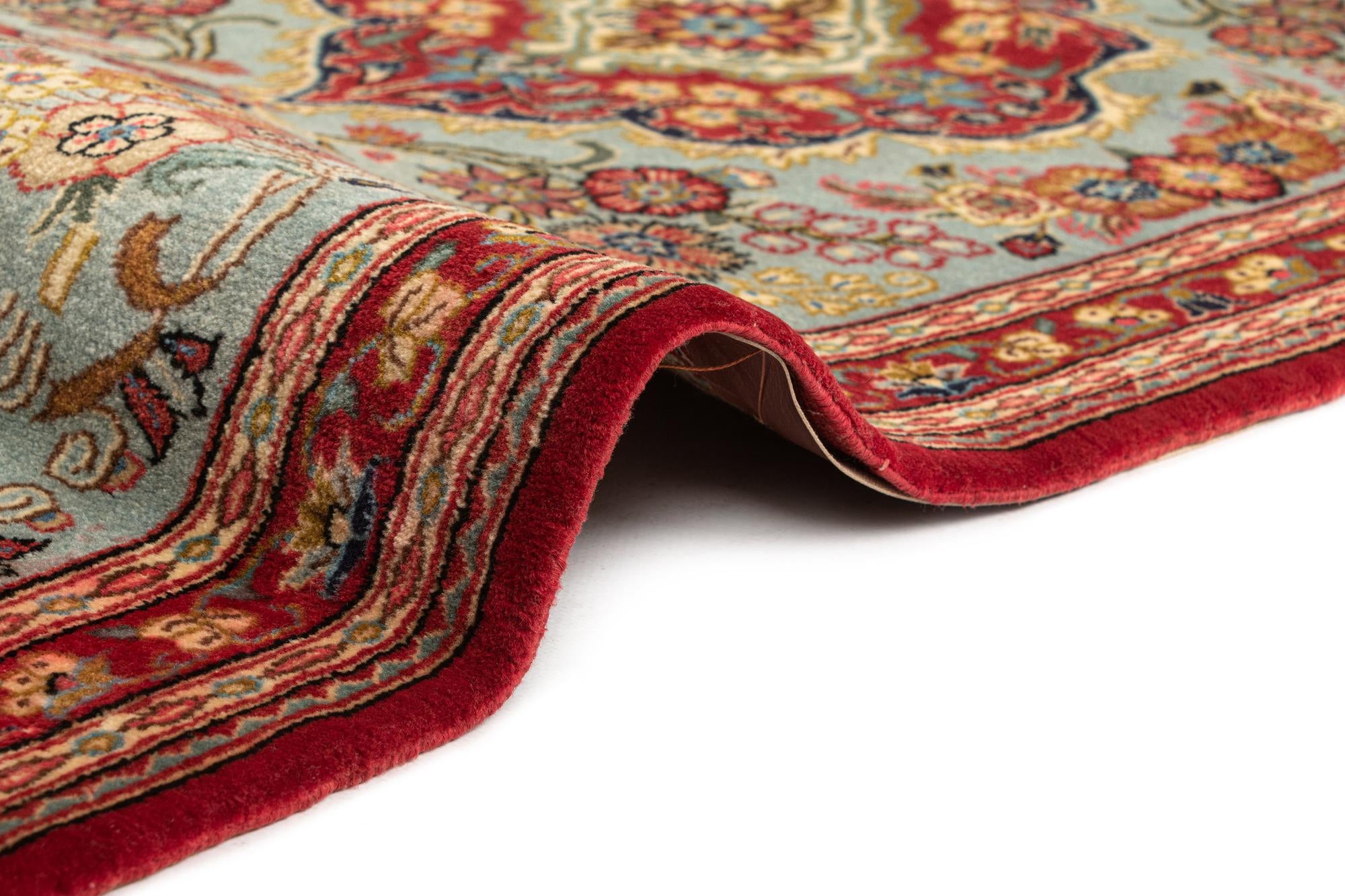 2' 7 x 7' 9 Hand Knotted Qom Persian Runner Rug