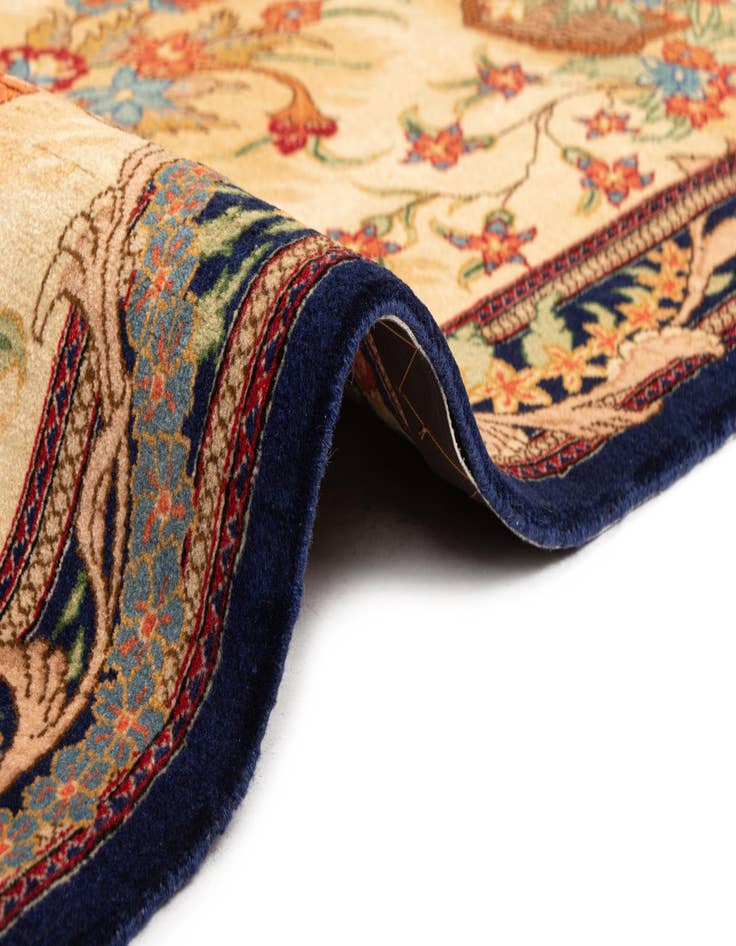 Detail image of 2' 6 x 7' 11  Hand Woven Qom Runner Rug