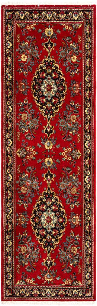 2' 7 x 8' 1 Hand Knotted Qom Persian Runner Rug