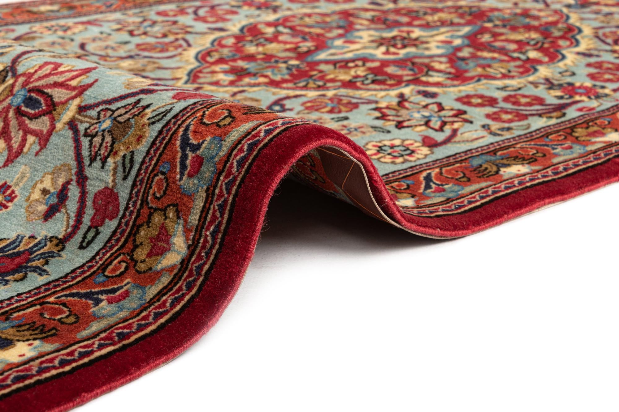 2' 7 x 7' 10 Hand Knotted Qom Persian Runner Rug