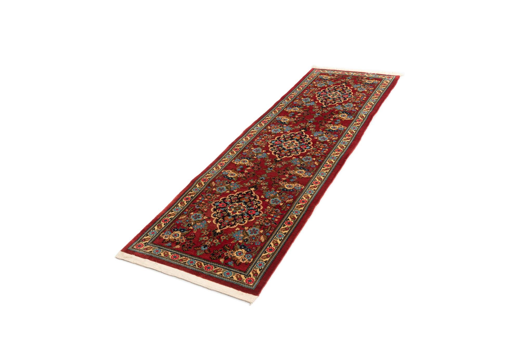 2' 6 x 7' 9 Hand Knotted Qom Persian Runner Rug