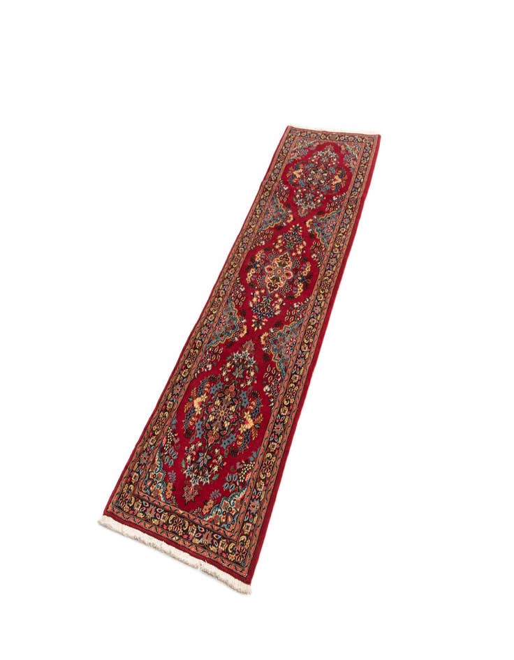 Detail image of 2' 3 x 7' 11  Hand Knotted Qom Persian Runner Rug